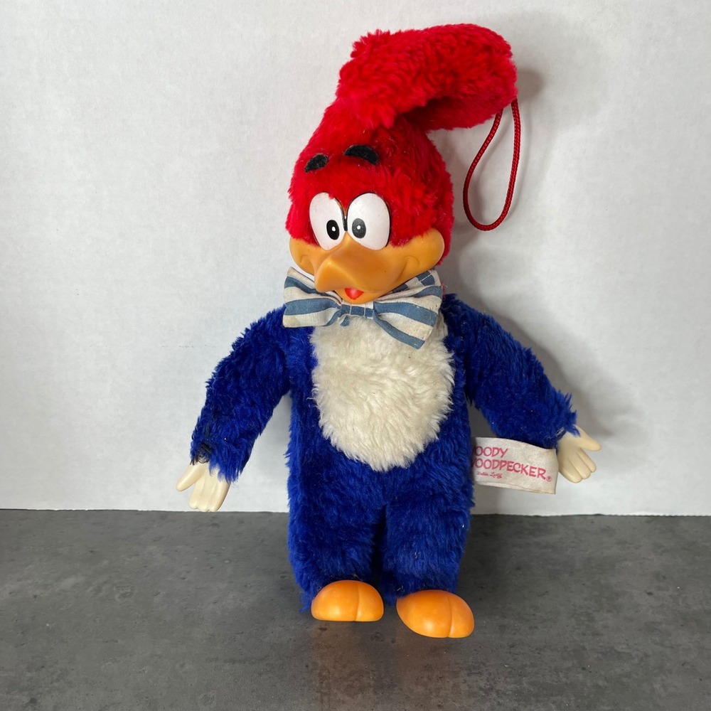 Vintage 1957 11" Woody Woodpecker Plush Toy Doll Caltoy Inc. Rare Collectible